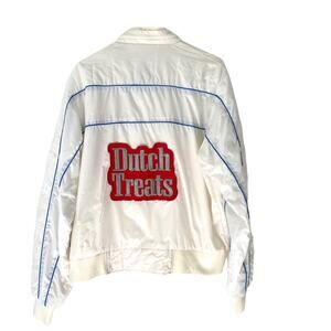 Dutch Treats Cigar Upstream Racing Division Vintage Nylon White Jacket XL